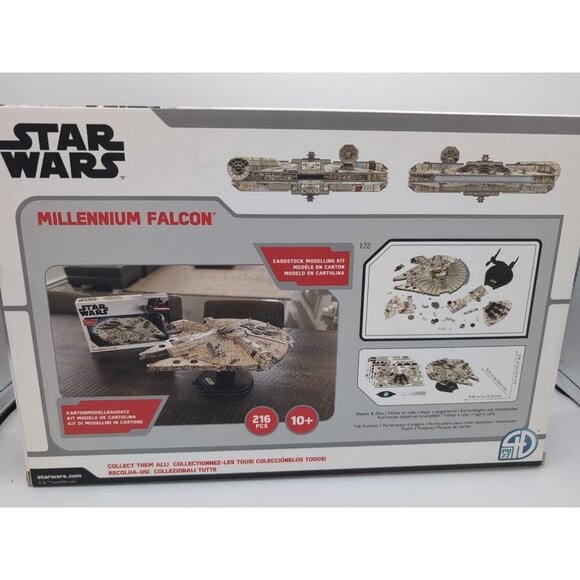 Brand New DISNEY Star Wars Millennium Falcon Paper 4D PUZZ Model Kit 216pcs - Picture 2 of 2